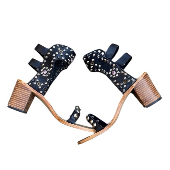 ISABEL MARANT Black ‘Caroll Elvis Sandal’  Studded Black silver 38 - Picture 4 of 15